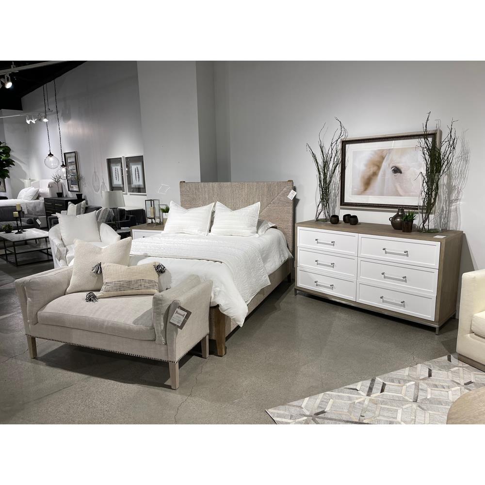 Laurice French Country Woven Abaca Rope Mahogany Platform Bed - Queen|