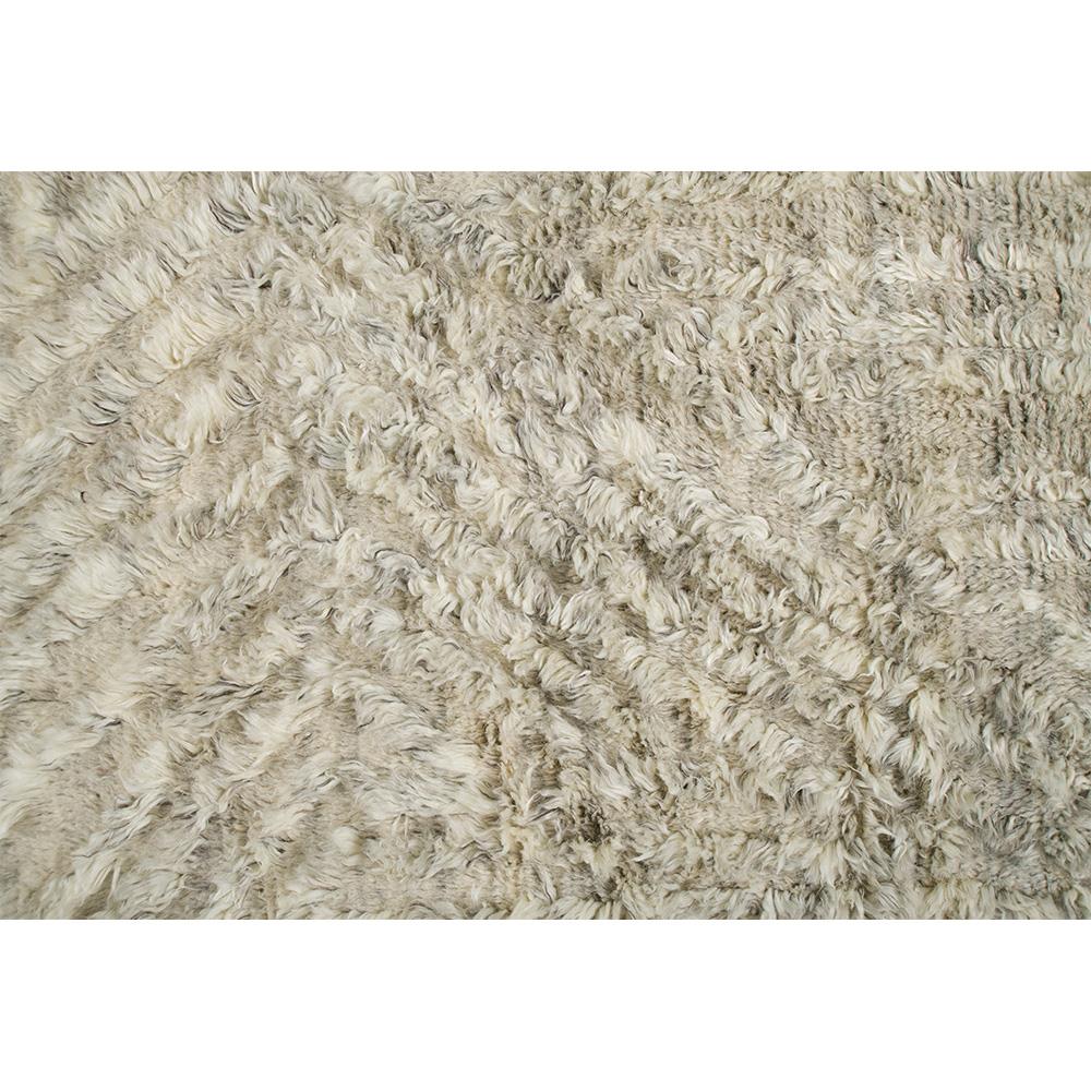 STARK Anders Modern Grey Wool Patterned Shag Rug - 8'x10'|