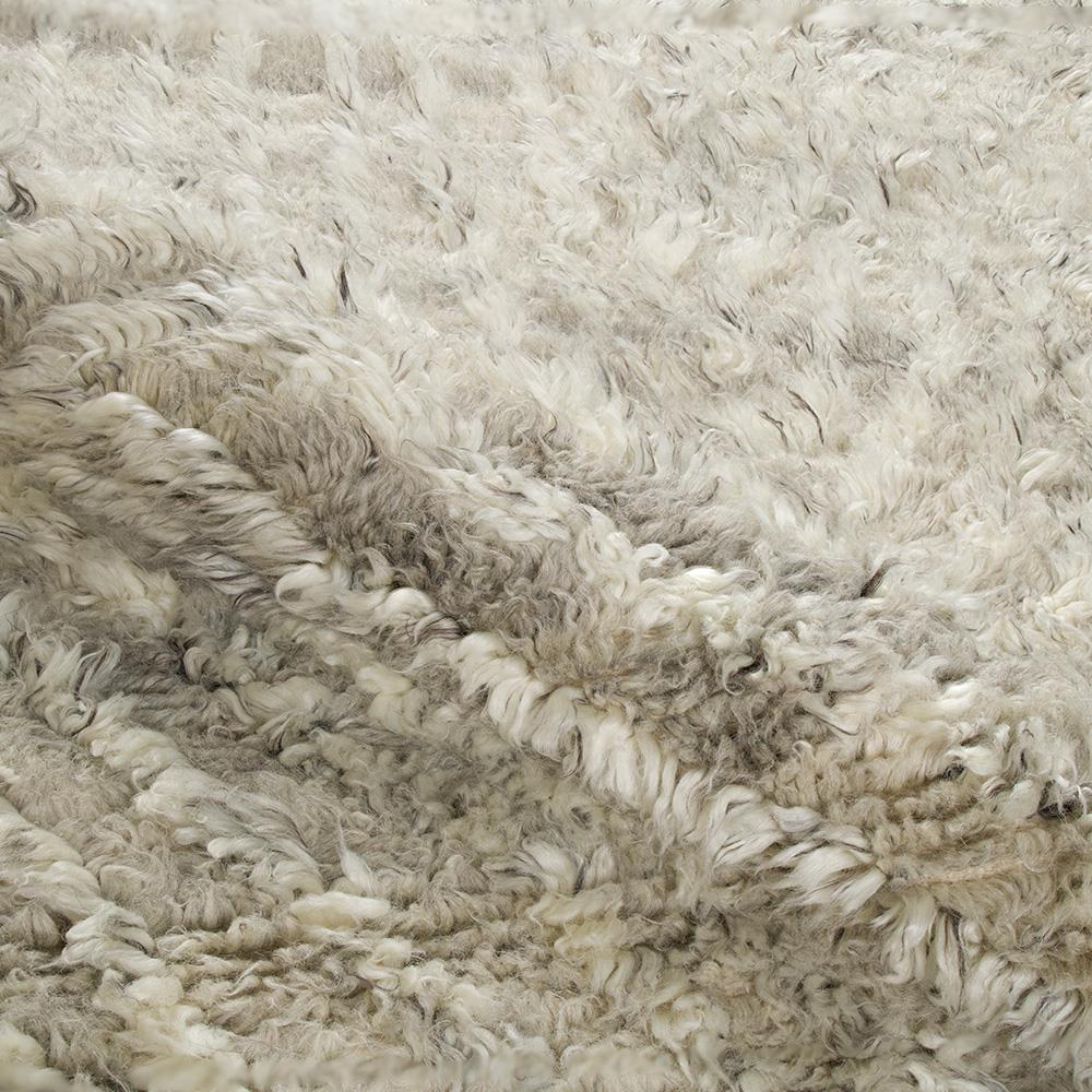 STARK Anders Modern Grey Wool Patterned Shag Rug - 8'x10'|