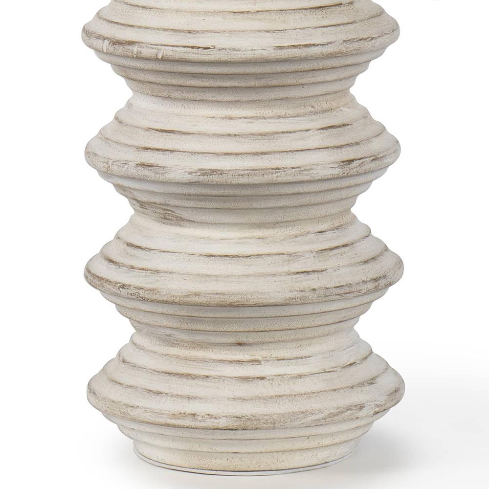 Nova White Wood Table Lamp|