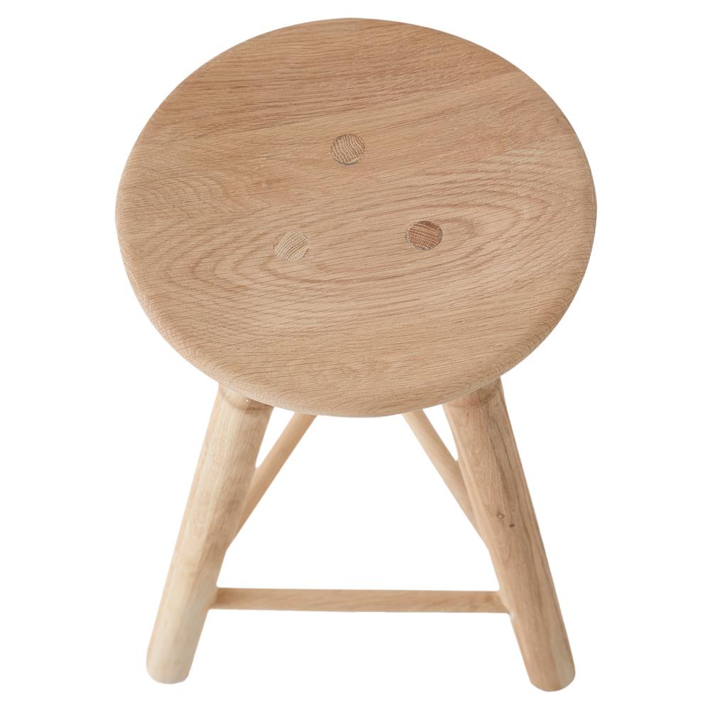 Rowel Rustic Lodge Brown Oak Wood Backless Counter Stool|