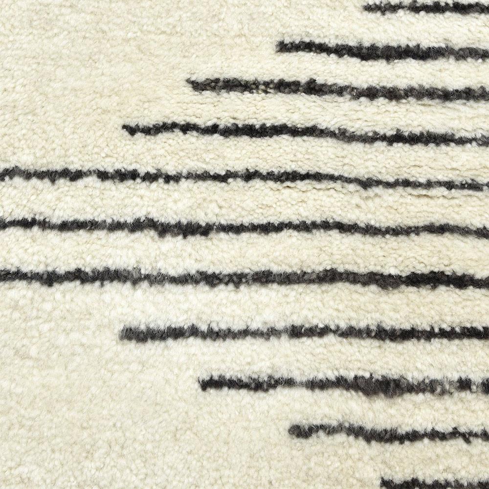 Bernie Modern Classic Cream Wool Diamond Shag Rug - 8'x10'|