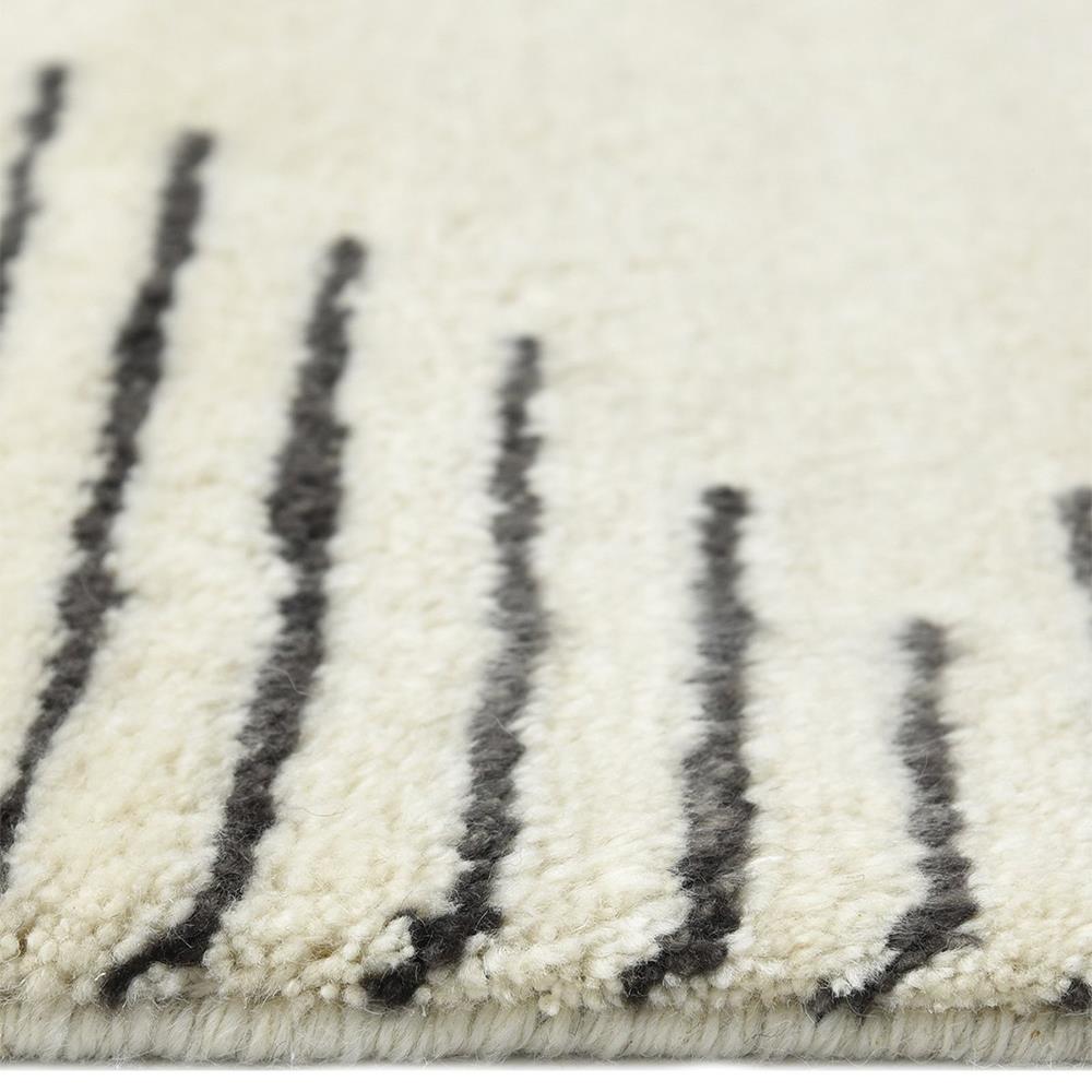 Bernie Modern Classic Cream Wool Diamond Shag Rug - 8'x10'|