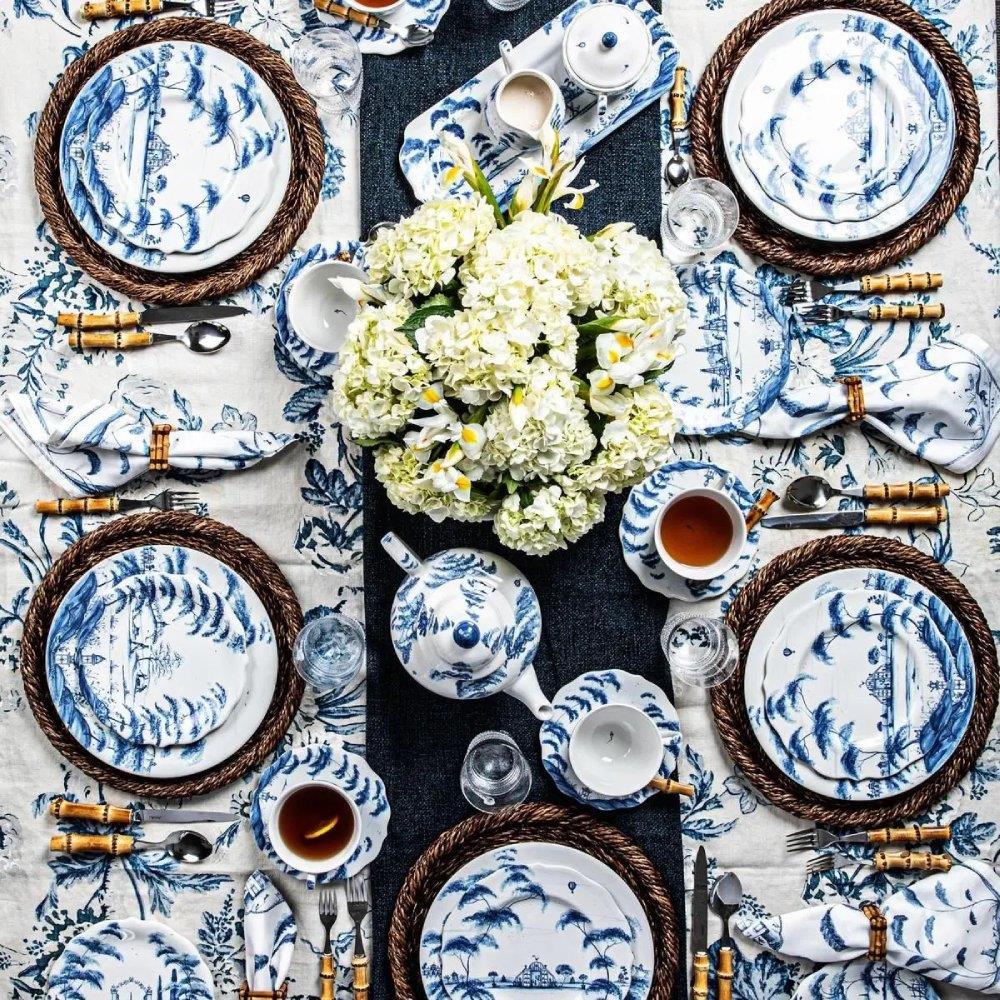 Juliska Rustic Coastal Beach Brown Woven Natural Abaca Round Charger|