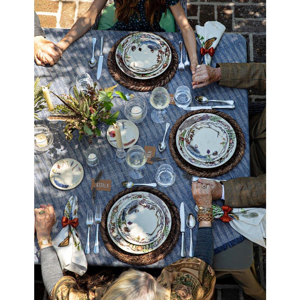 Juliska Rustic Coastal Beach Brown Woven Natural Abaca Round Charger|