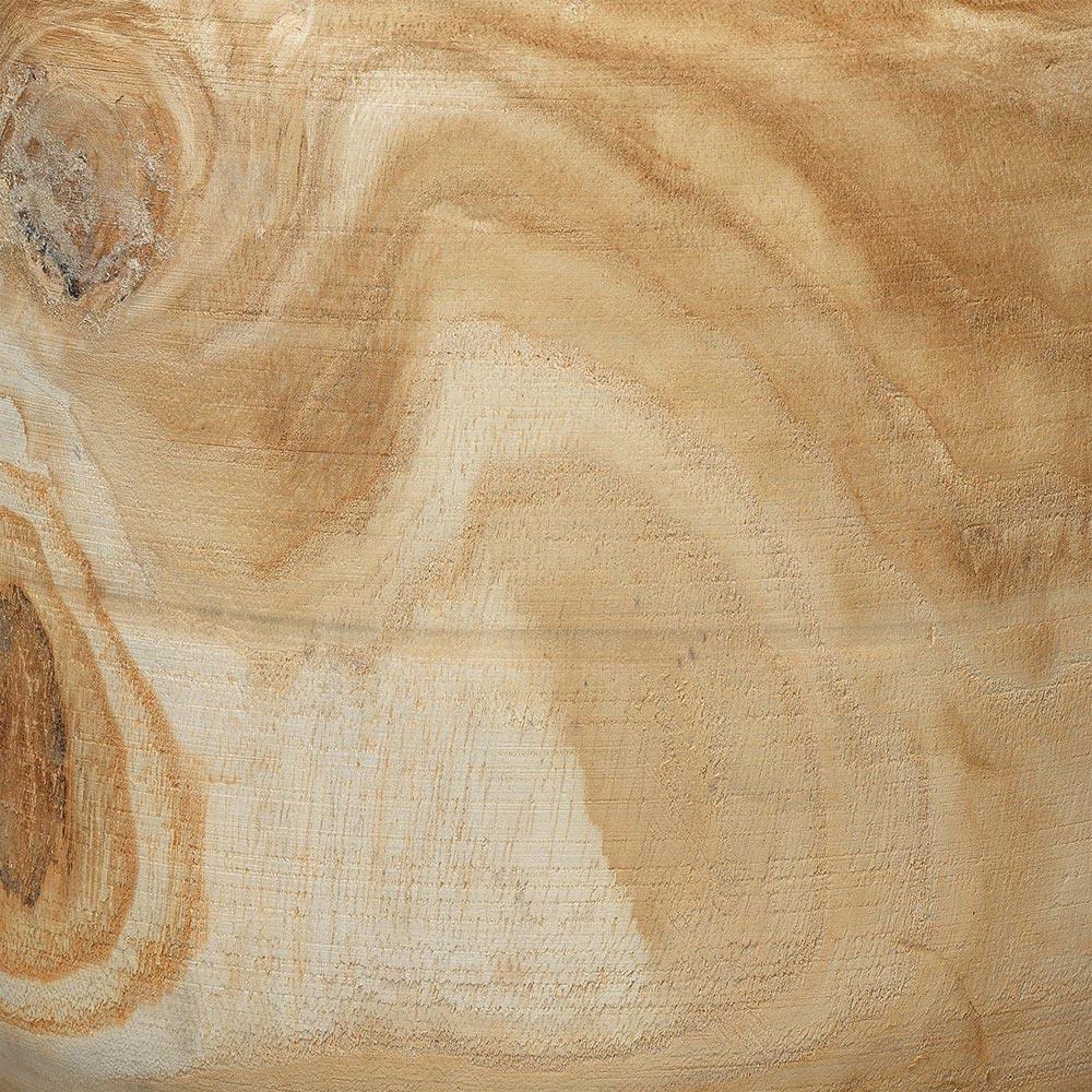 Blake Coastal Brown Wood Textured Basin Vase|