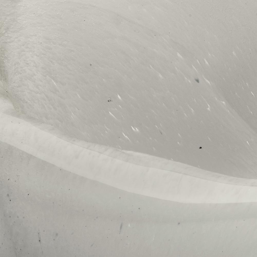 Tristan Coastal Beach White Hand Blown Glass Shell Sculpture|