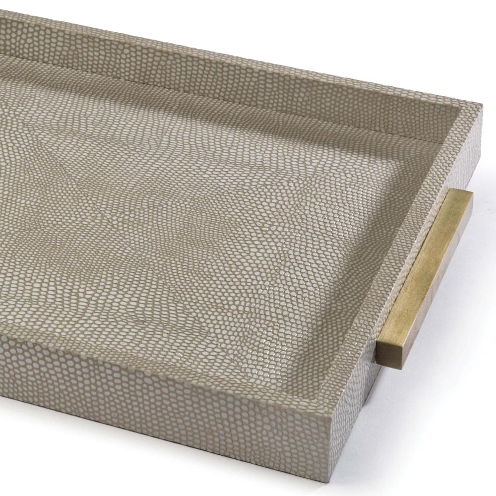 Modern Classic Grey Shagreen Square Tray|
