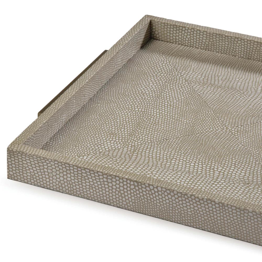Modern Classic Grey Shagreen Square Tray|