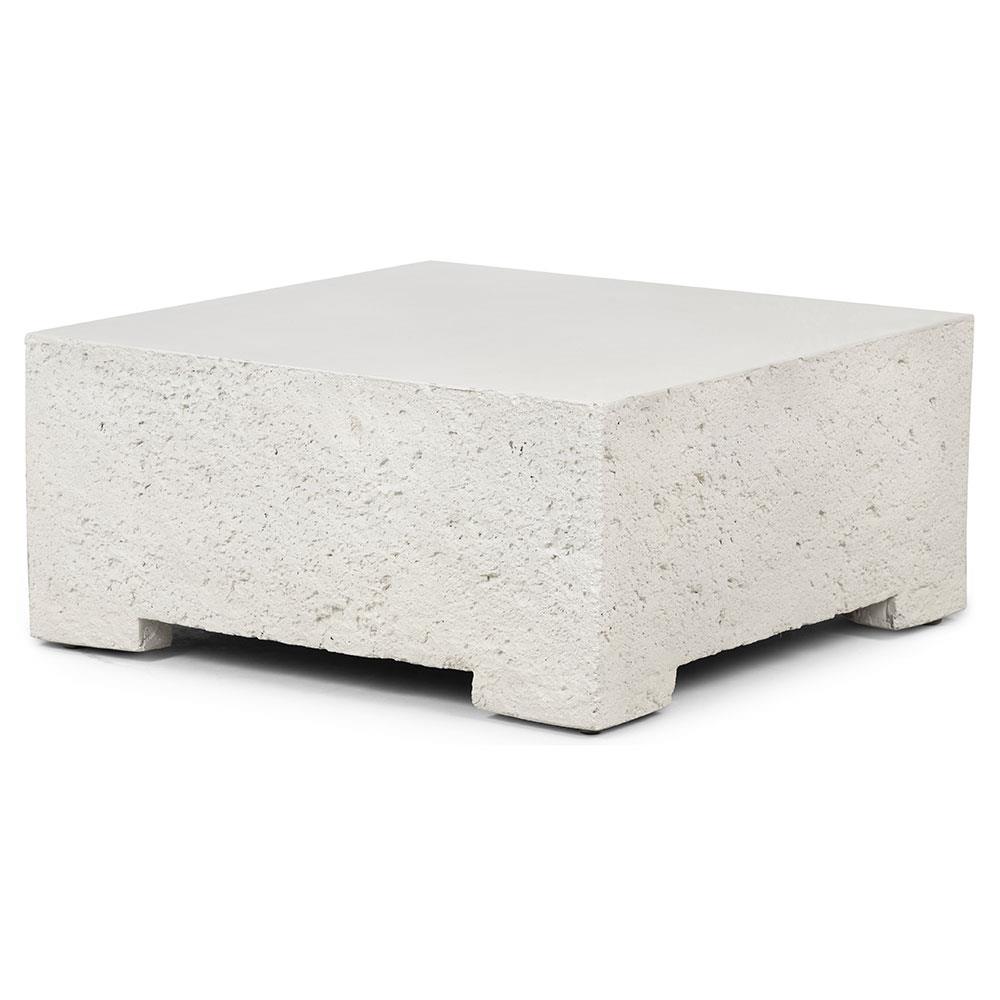 Otto Modern Classic White Concrete Outdoor Coffee Table|