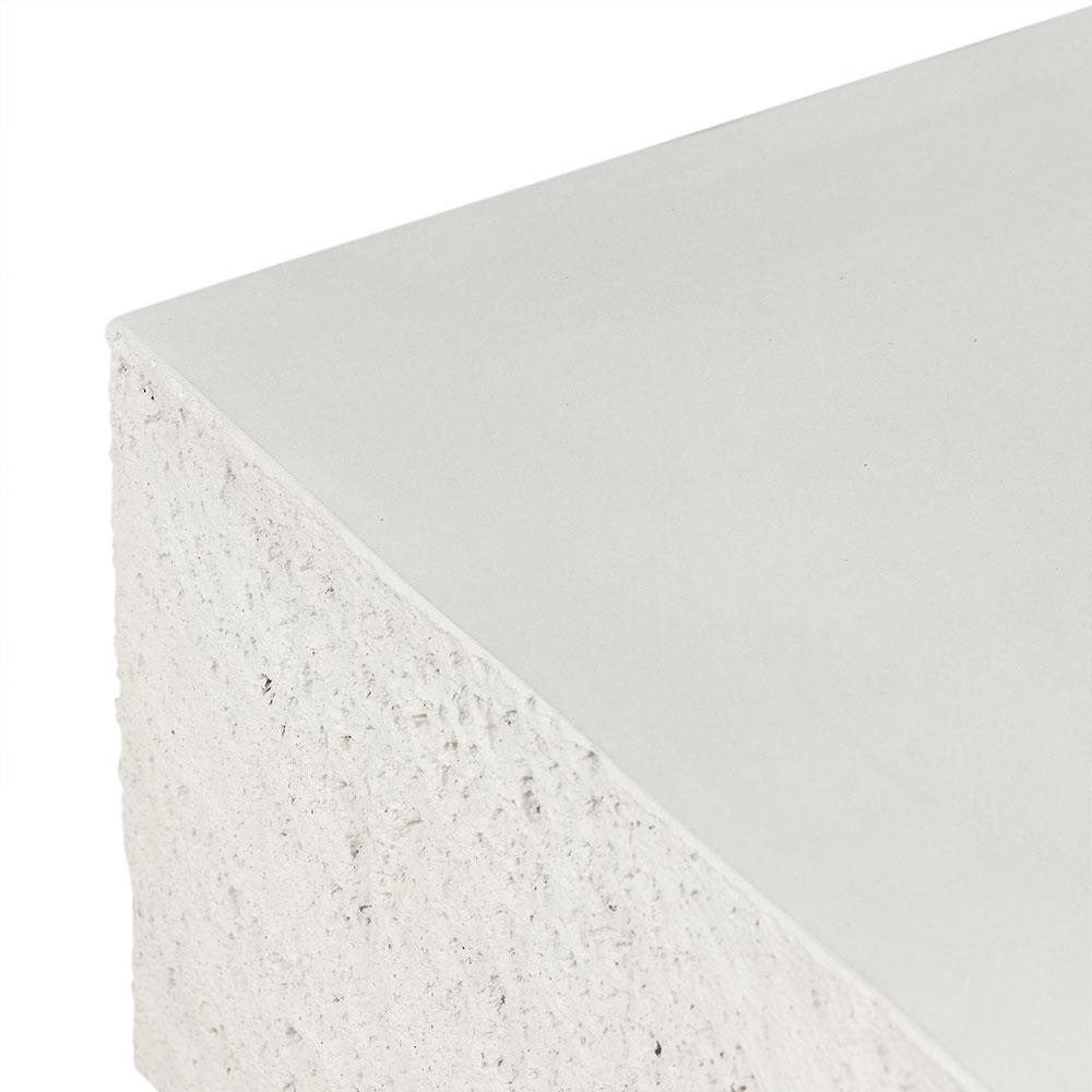 Otto Modern Classic White Concrete Outdoor Coffee Table|