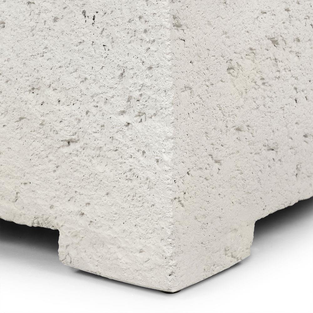 Otto Modern Classic White Concrete Outdoor Coffee Table|