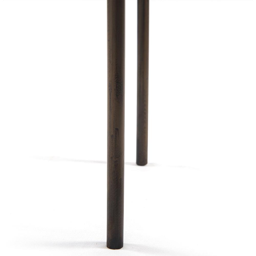 Jared Industrial Loft Brass Iron Brown Base Round Outdoor Planter - Small|