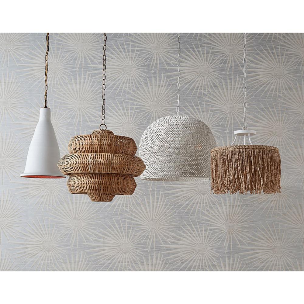 Rica Coastal Beach Brown Rattan 3 Tier Chandelier - Small|