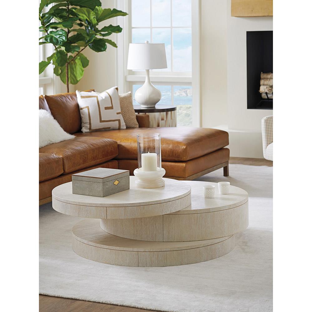 Ventana French Country White Round Coffee Table|