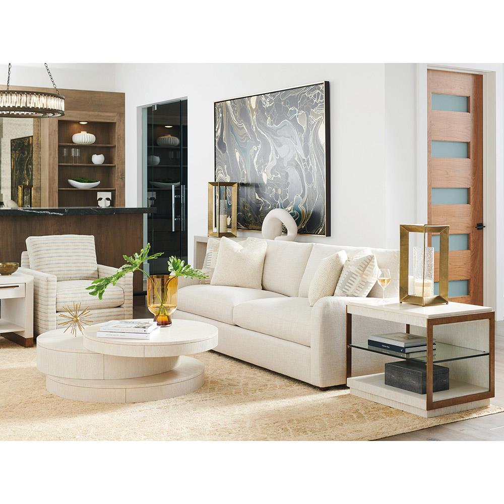 Ventana French Country White Round Coffee Table|