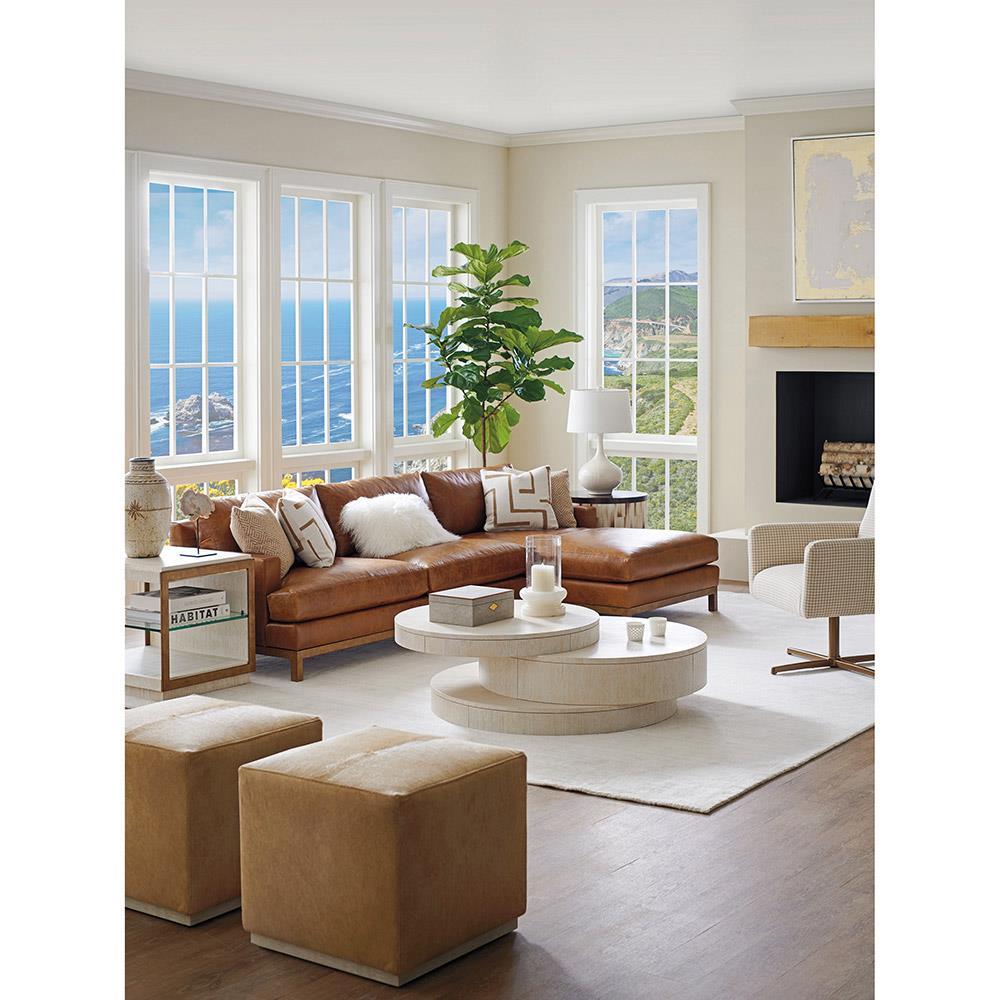 Ventana French Country White Round Coffee Table|