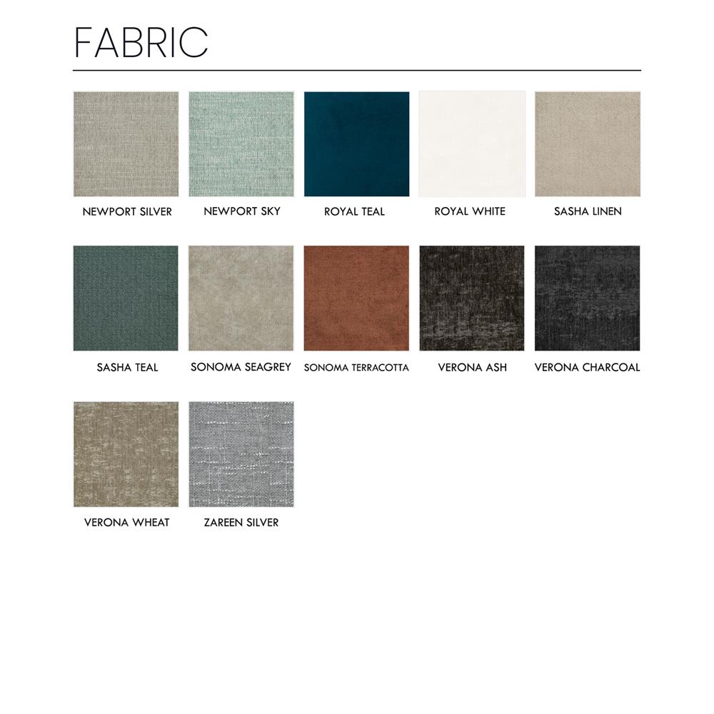 Linnea Modern Lyric Ivory Upholstered Matte Black Iron Wingback Bed - Queen|