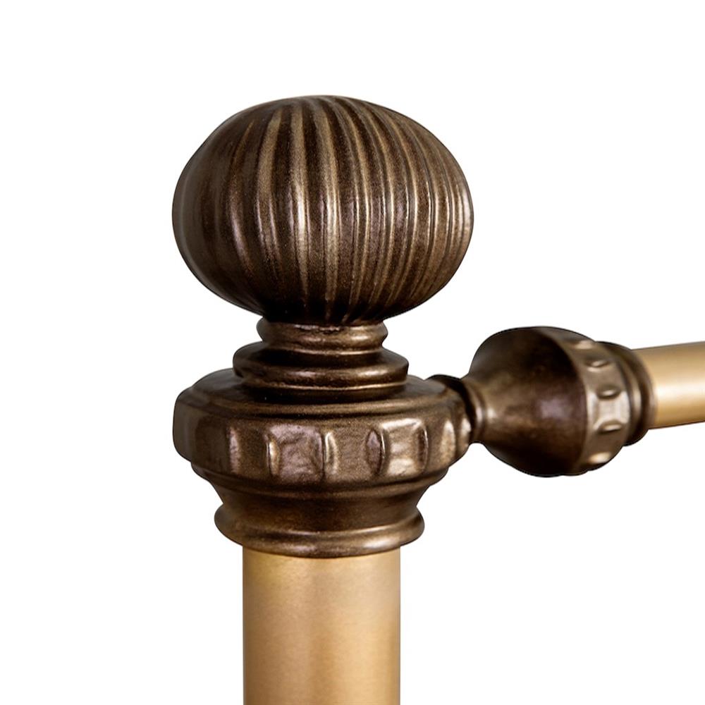 Mileva French Country Aged Brass Iron Bed - Queen|