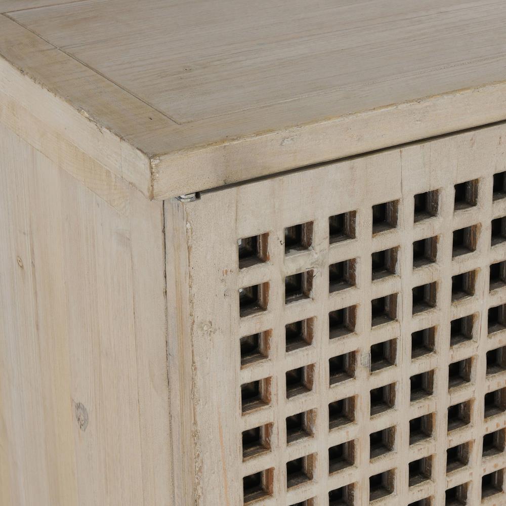 Andy Coastal Beach Cream Reclaimed Wood Sideboard|
