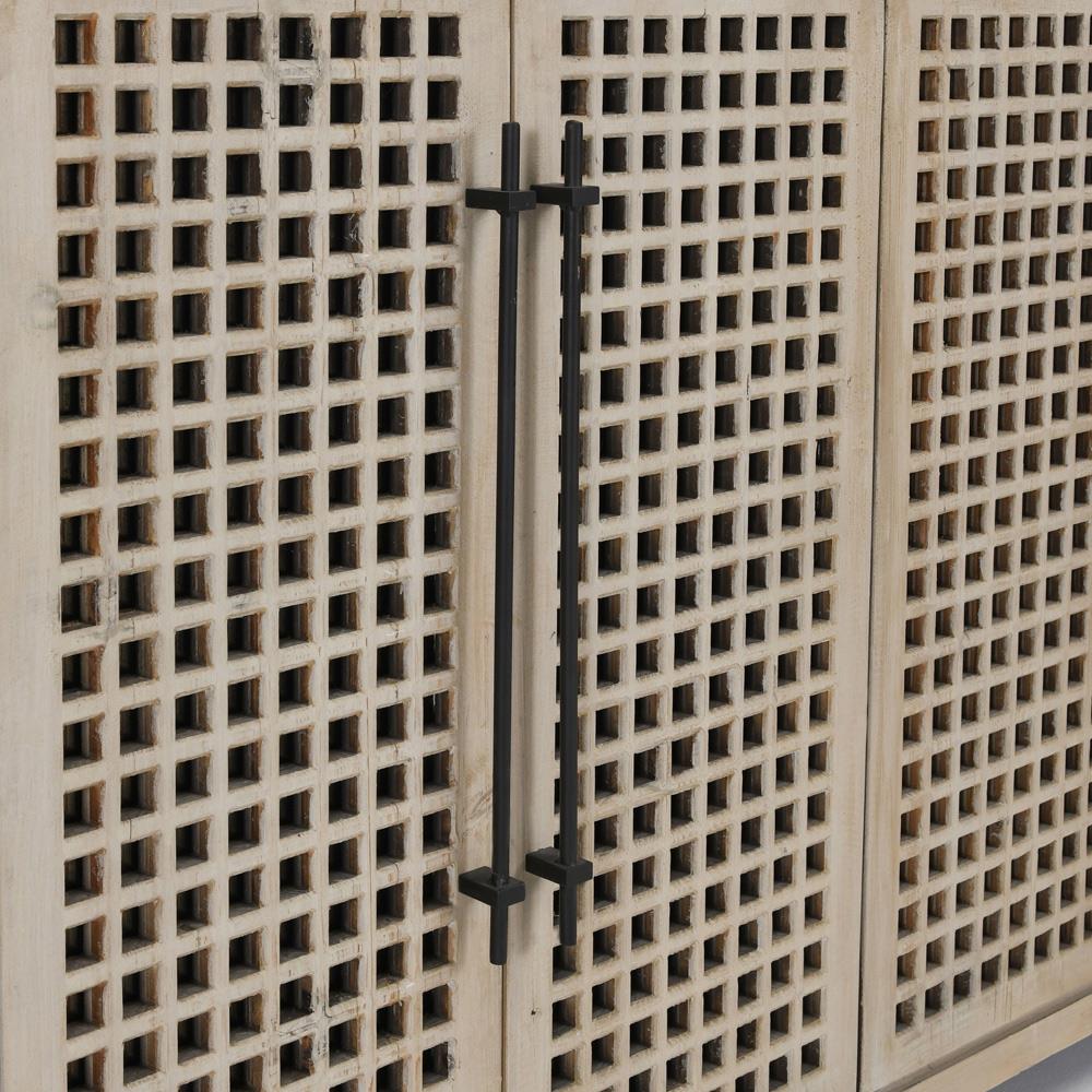 Andy Coastal Beach Cream Reclaimed Wood Sideboard|