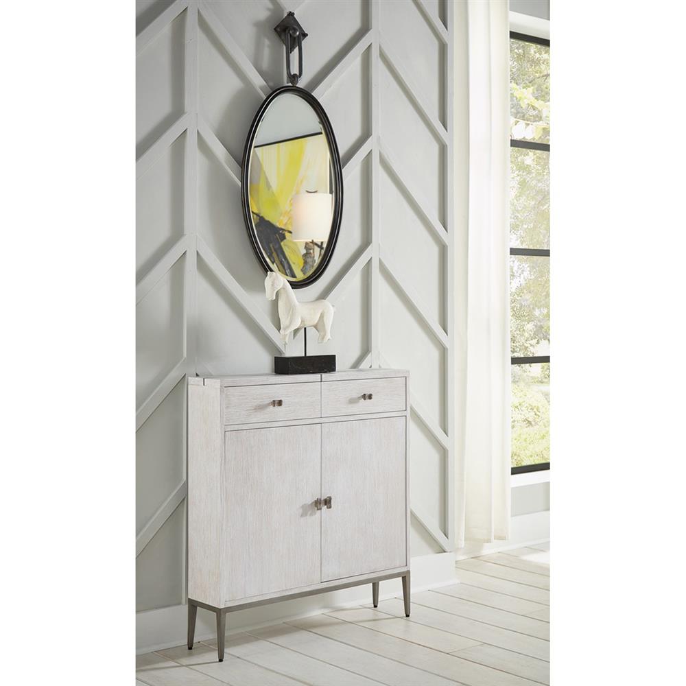 Leland Modern Classic Brown Iron Round Wall Mounted Mirror|