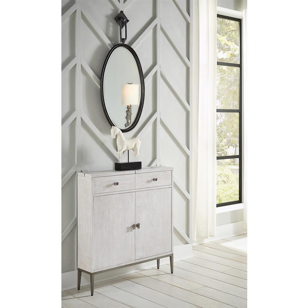 Leland Modern Classic Brown Iron Round Wall Mounted Mirror|