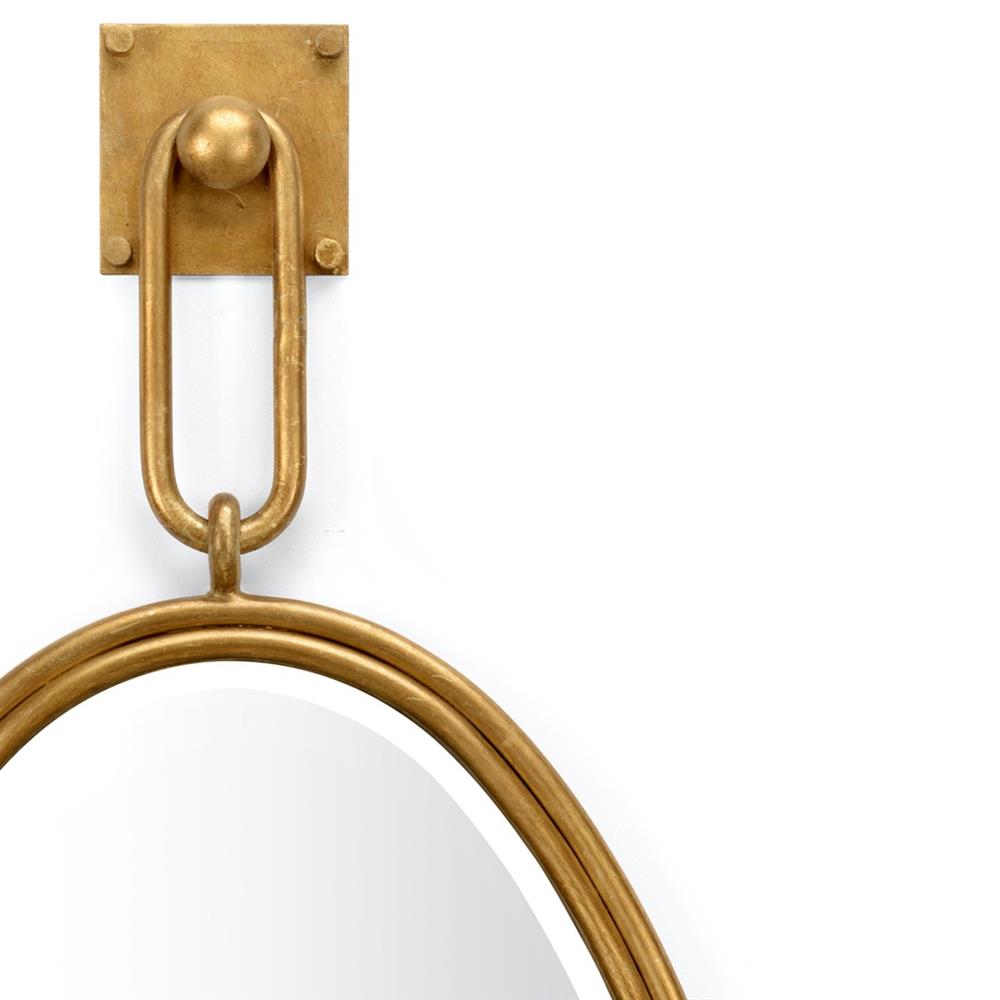 Leland Modern Classic Gold Iron Round Wall Mounted Mirror|