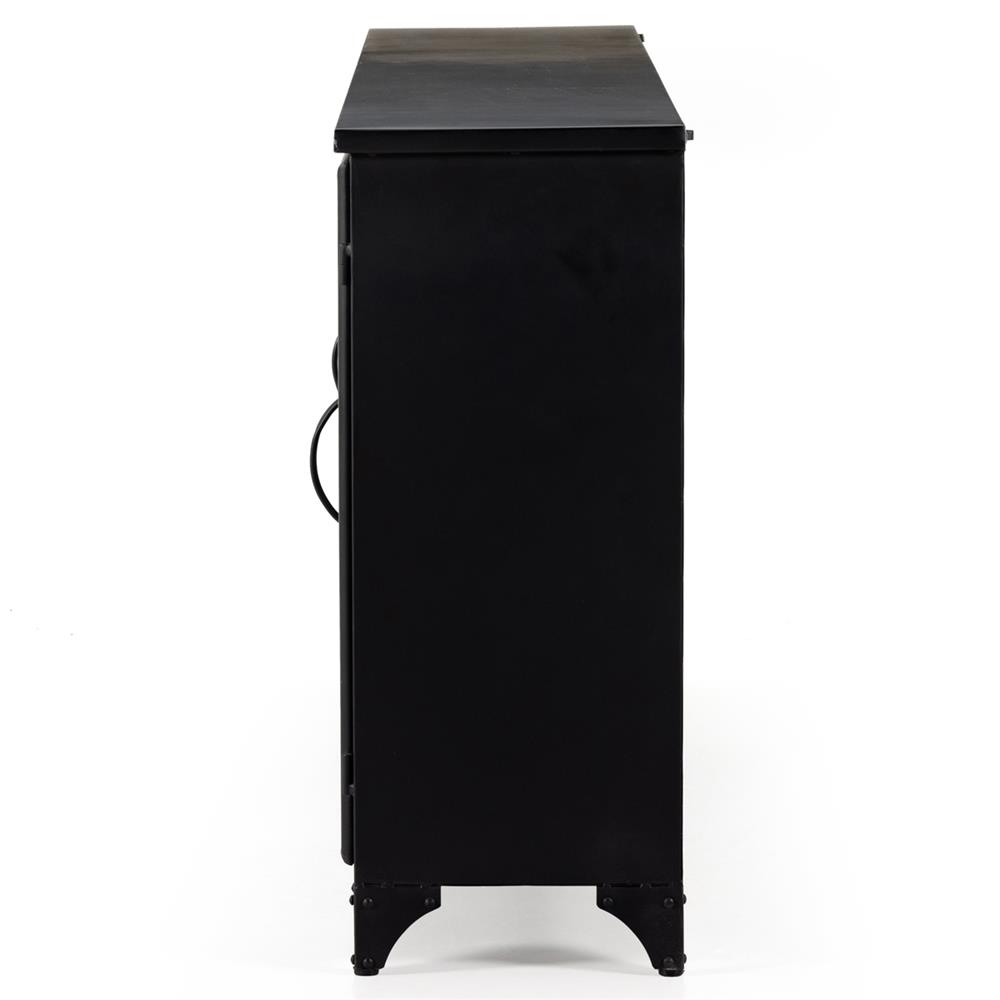 Corden Modern Classic Black Iron Windowpane Sideboard|