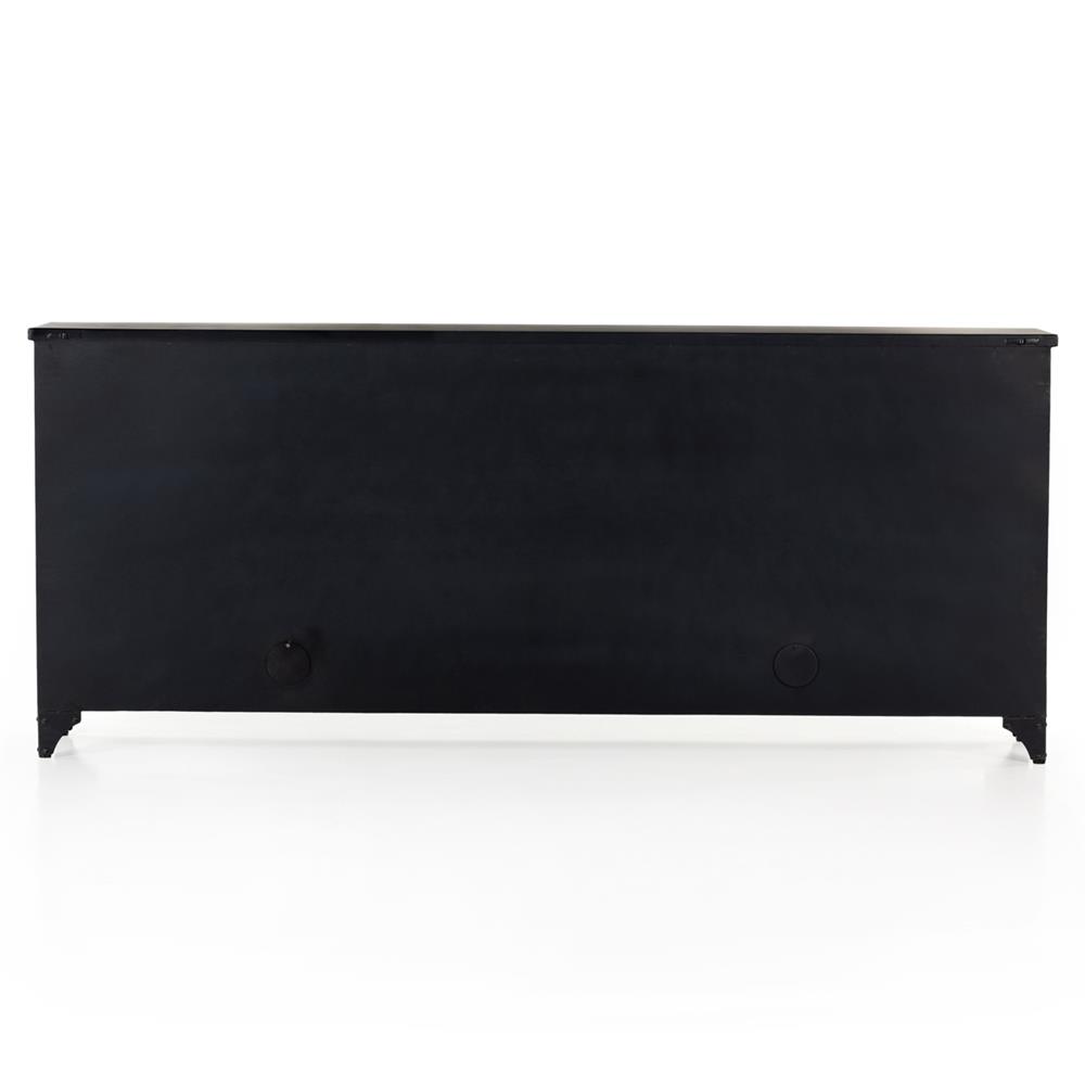 Corden Modern Classic Black Iron Windowpane Sideboard|