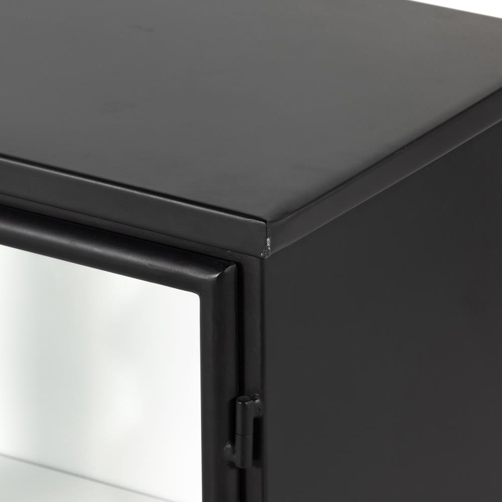 Corden Modern Classic Black Iron Windowpane Sideboard|