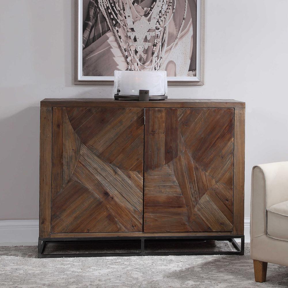 Eli Rustic Lodge Brown Reclaimed Wood Sideboard|