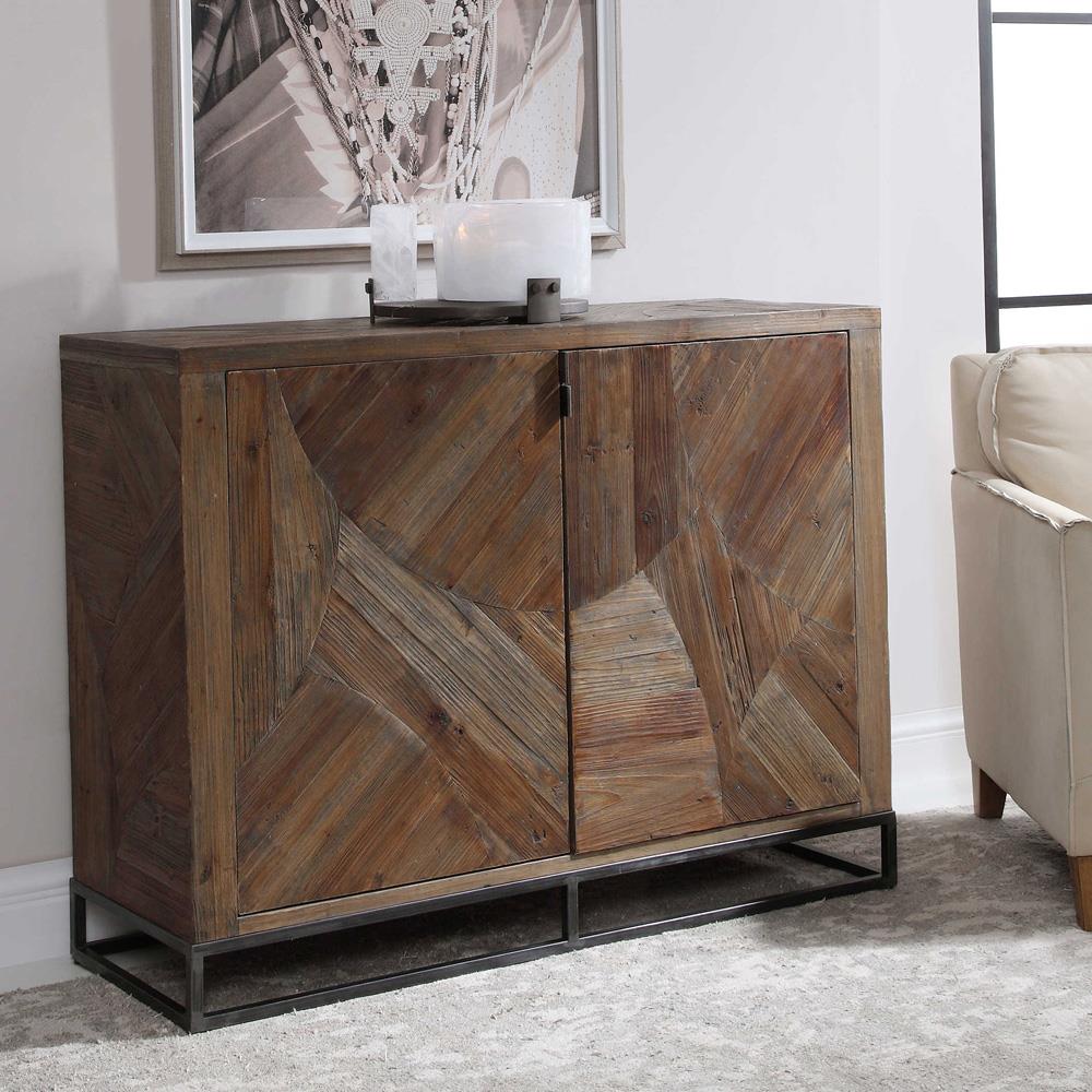 Eli Rustic Lodge Brown Reclaimed Wood Sideboard|
