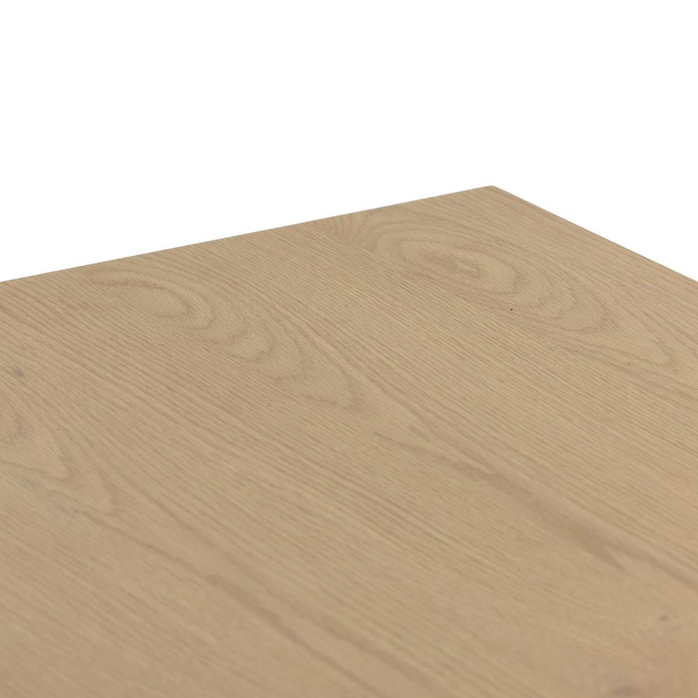 Allie Coastal Light Brown Oak Wood Natural Woven Cane Desk|