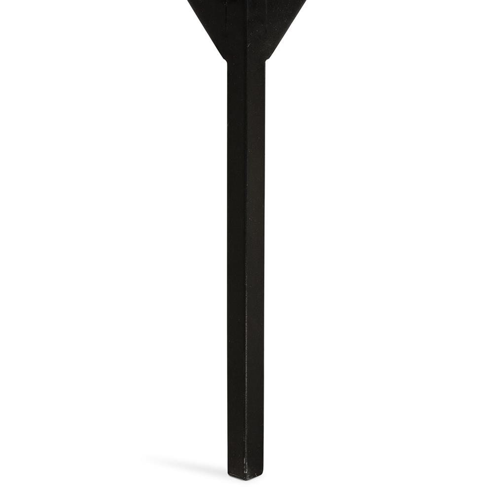 Katren Industrial Loft Black Metal Rim Clear Glass Top Square End Table|