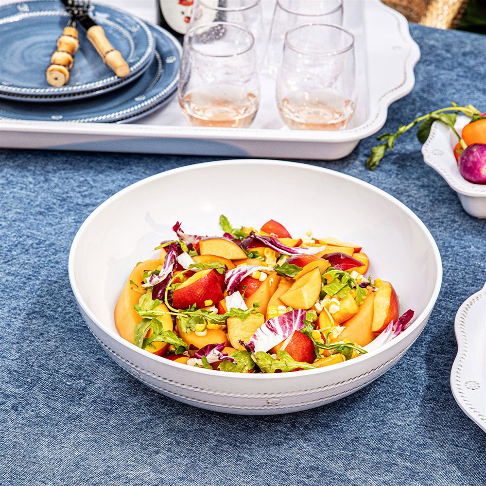 Juliska Berry & Thread Whitewash Melamine Serving Bowl|