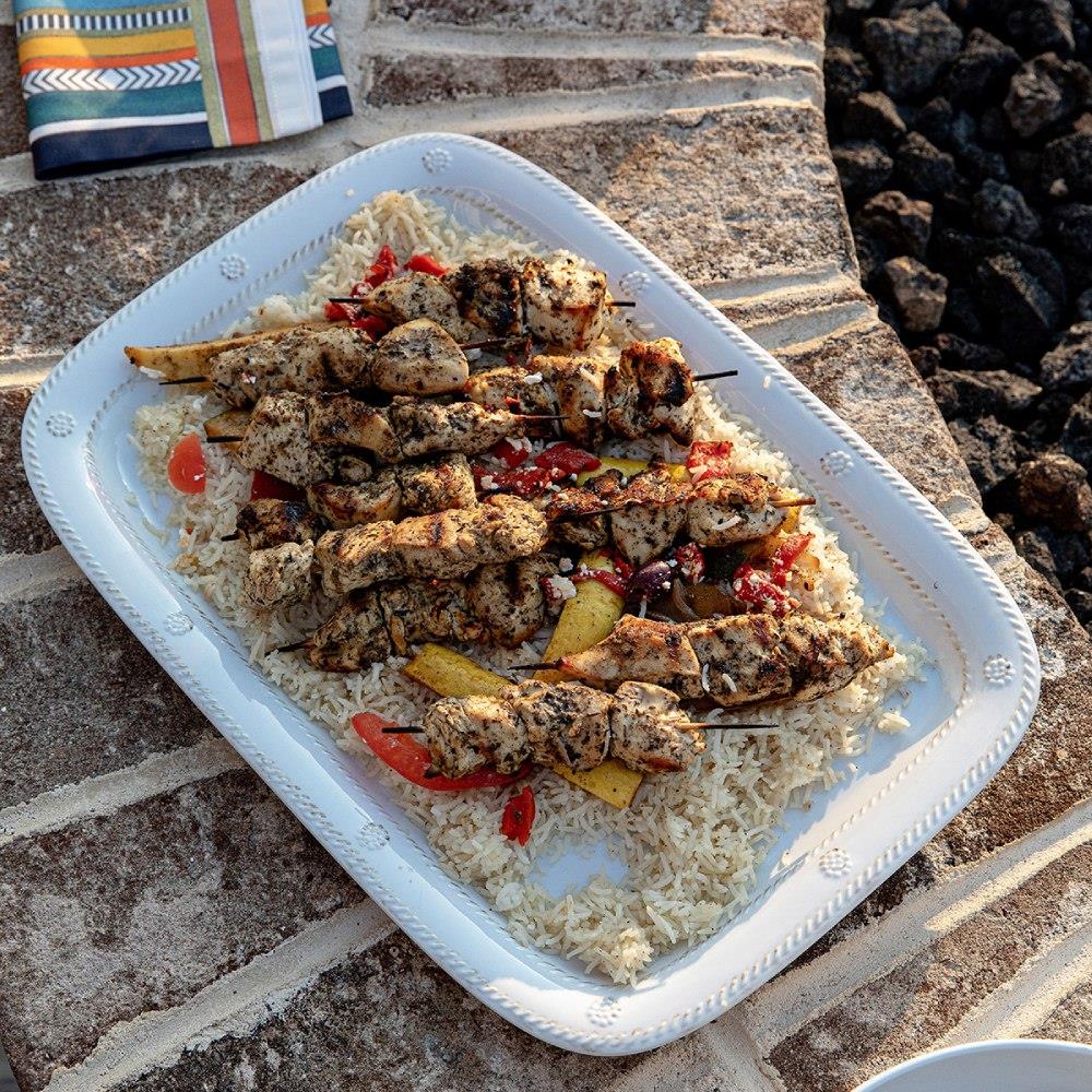 Juliska Berry & Thread Whitewash Melamine Serving Tray|