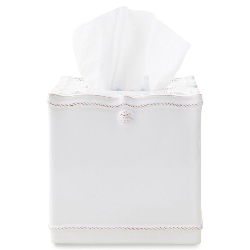 Juliska Berry &amp; Thread French Whitewash Ceramic Tissue Box Cover|