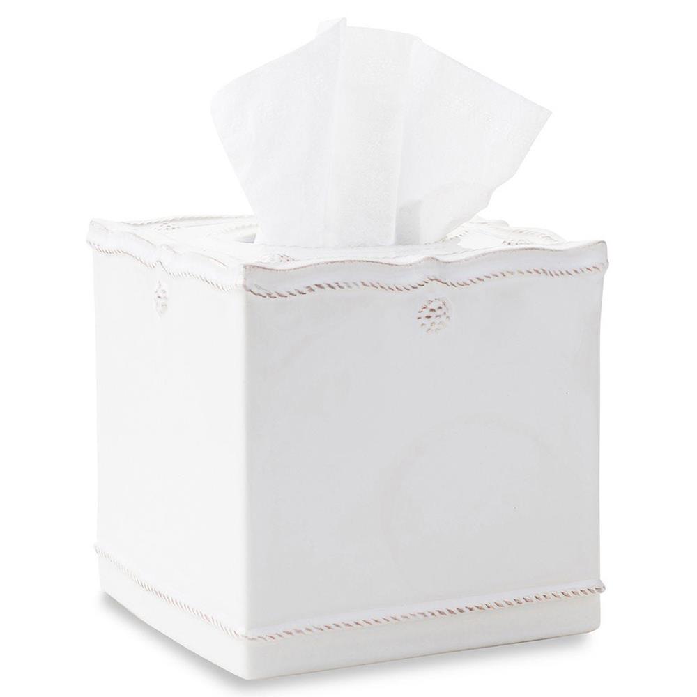 Juliska Berry &amp; Thread French Whitewash Ceramic Tissue Box Cover|