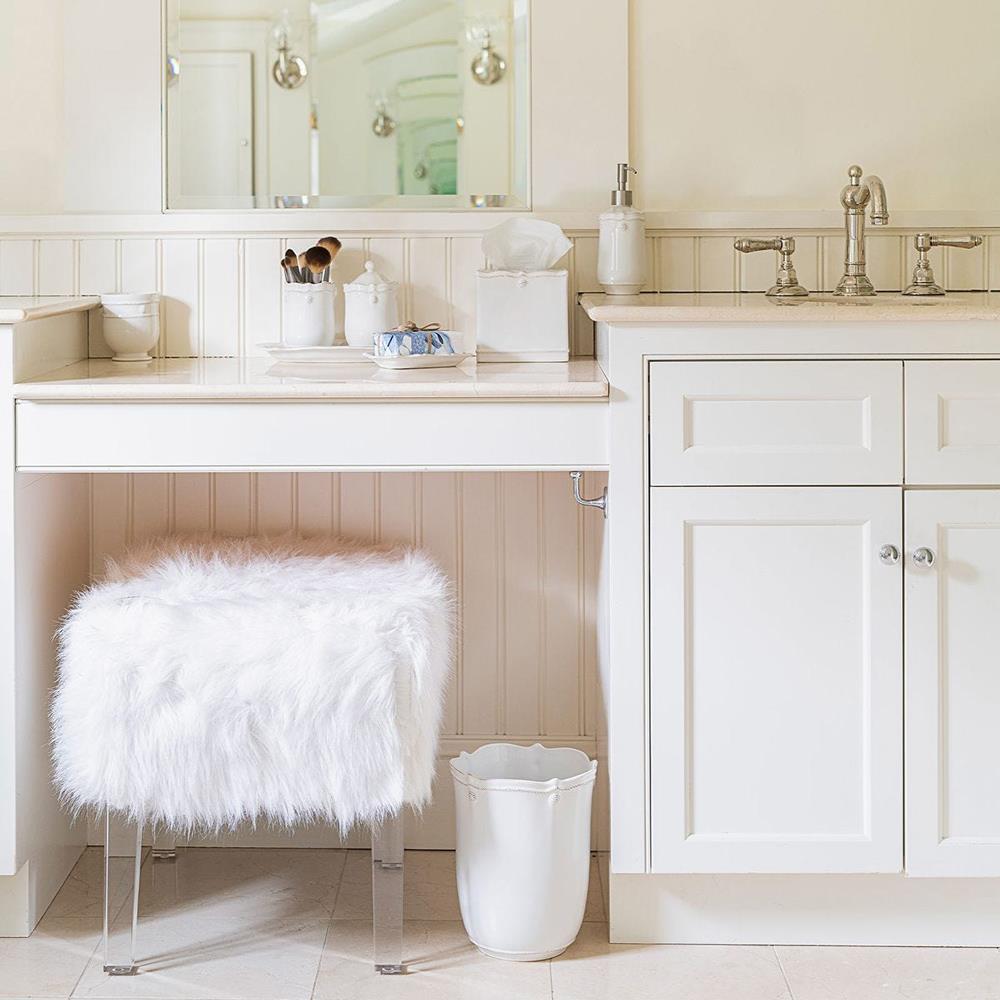 Juliska Berry &amp; Thread French Whitewash Ceramic Tissue Box Cover|