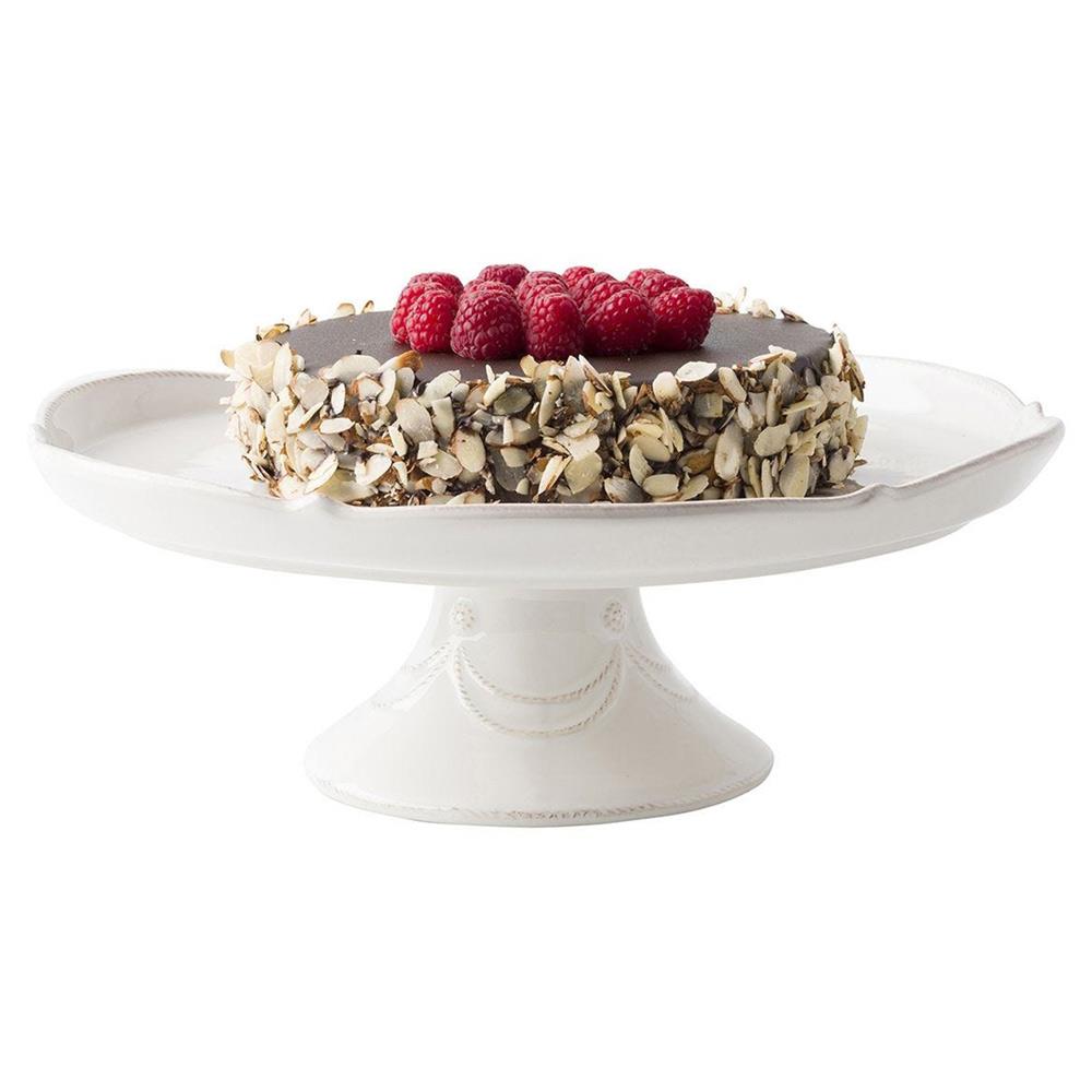 Juliska Berry &amp; Thread Whitewash Ceramic Cake Stand|