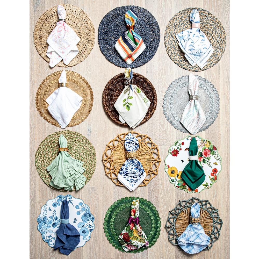 Juliska Loop Coastal Natural Brown Abaca Straw Placemat|