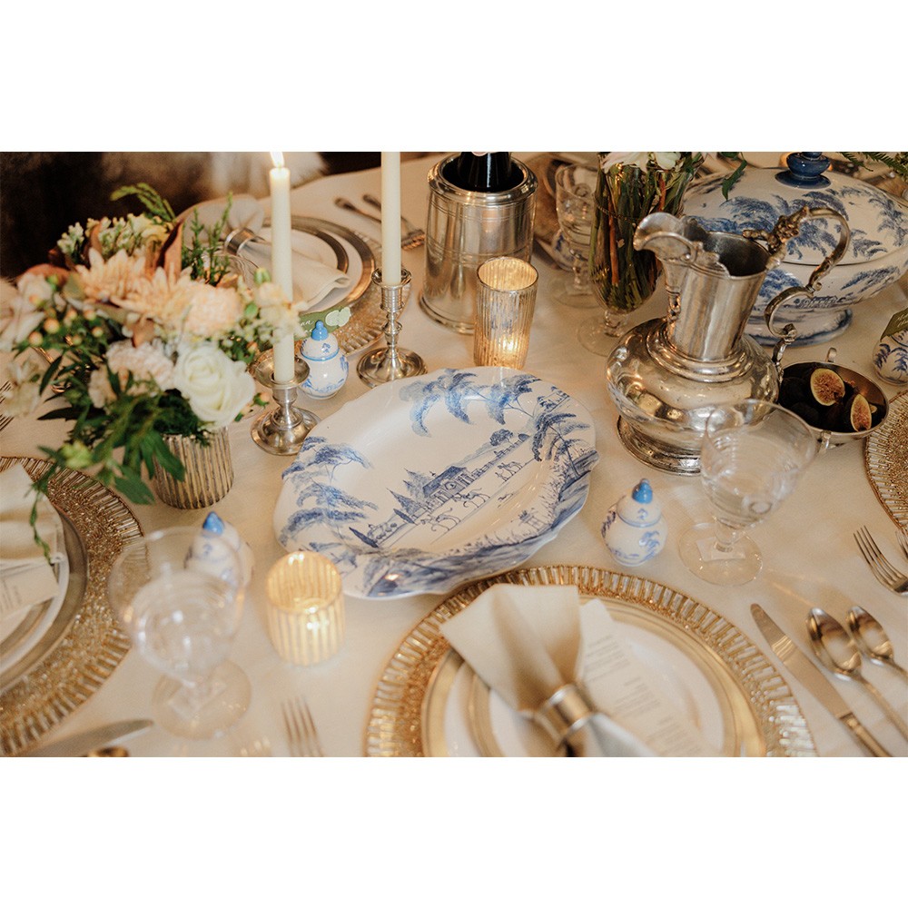 Juliska Country Estate Delft Blue Ceramic Serving Platter|