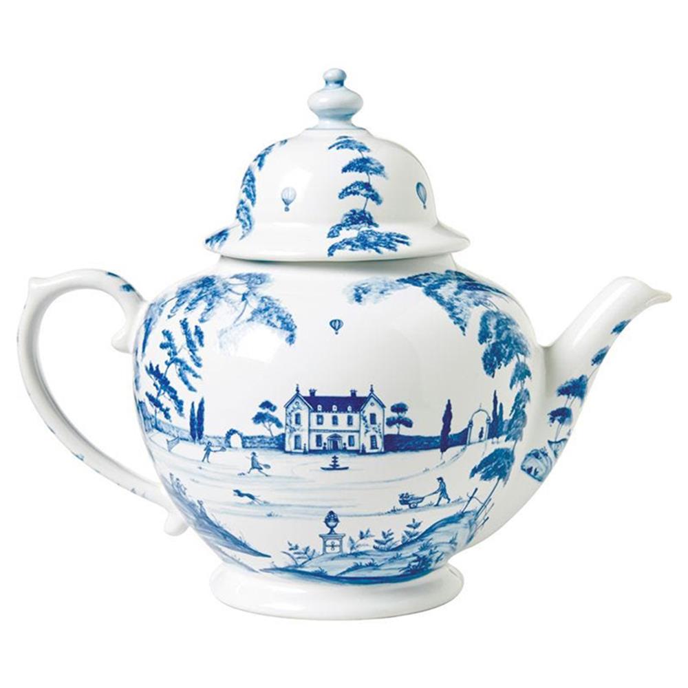 Juliska Country Estate Delft Blue Ceramic Teapot|