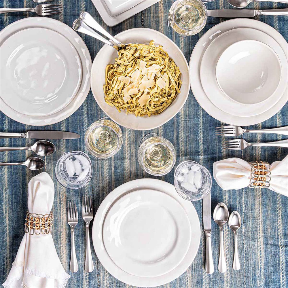 Juliska Puro Modern Classic Whitewash Ceramic Salad Plate|