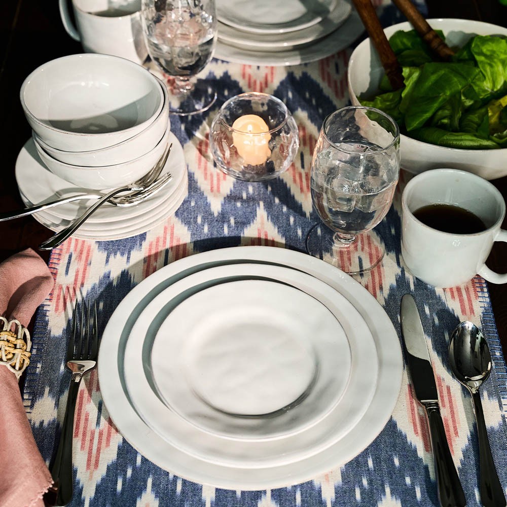 Juliska Puro Modern Classic Whitewash Ceramic Dinner Plate|