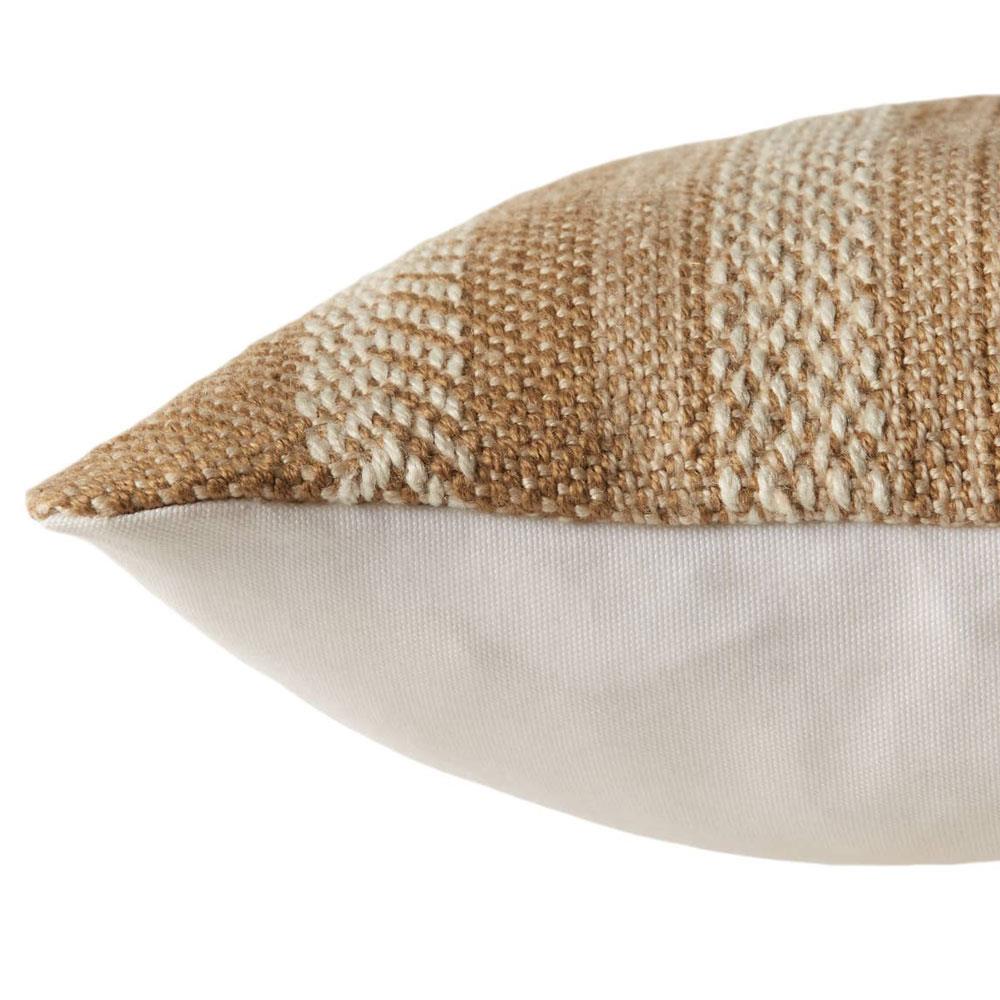 Papyrus Global Beige Striped Indoor Outdoor Lumbar Pillow - 13x21|