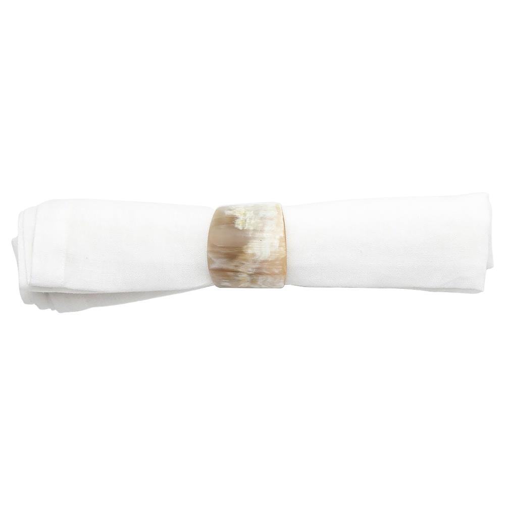 James Modern Classic Natural Horn Napkin Ring - Set of 4|