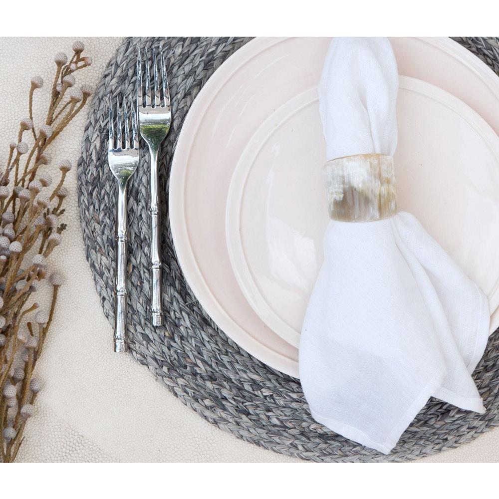 James Modern Classic Natural Horn Napkin Ring - Set of 4|