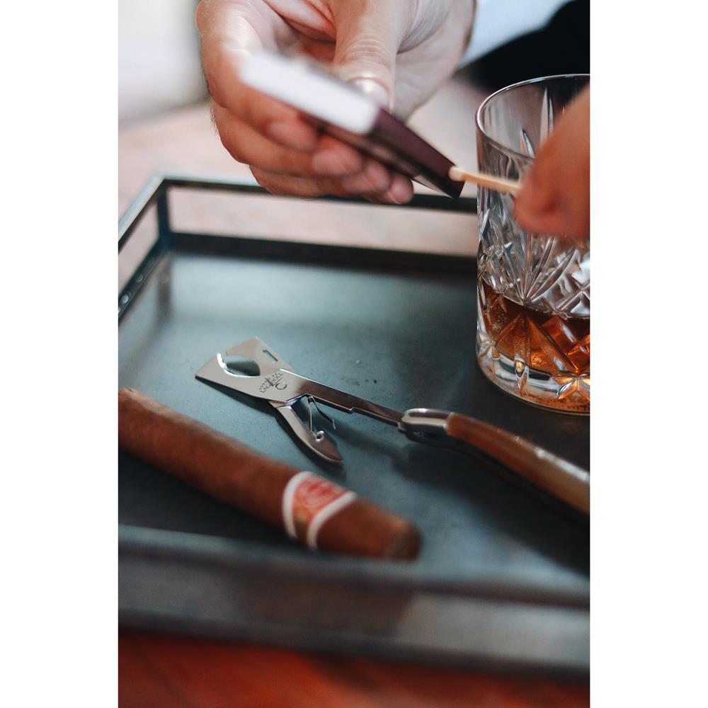 Forge de Laguiole Modern Classic Brown Briarwood Handle Cigar Scissor Cutter|